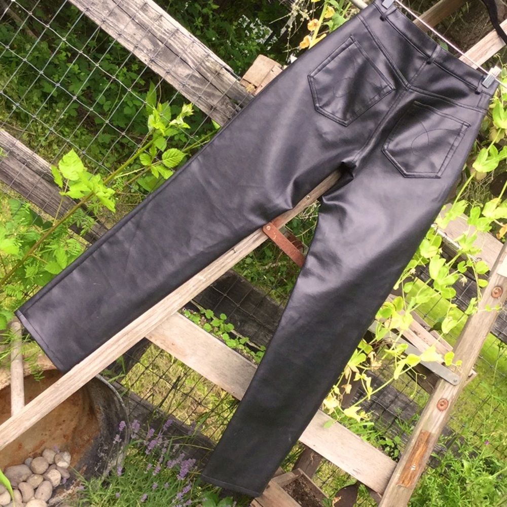 Cool wave clothing pleather pants retro chic y2k dance countryside festival